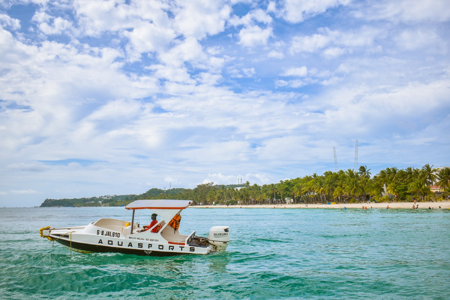 motorboat on boracay island aklan philippines